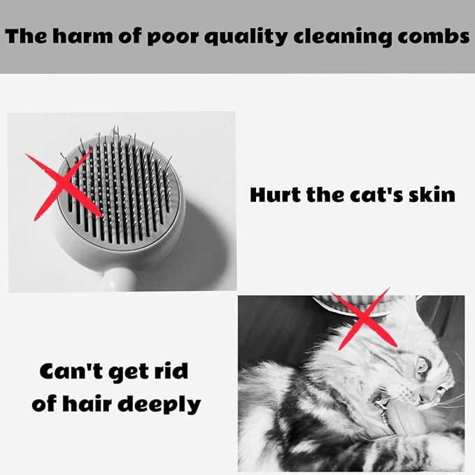 2Pcs Cat Tongue Comb, Pet Grooming Brush, Hair Massage Tool for Cats, Suitable for Short-haired, Long-haired, Kittens, Pet Cleaning Supplies-PawvioPets