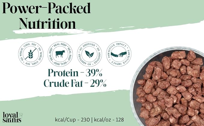 Freeze Dried Raw Dog Food - Premium Beef Flavor with High Protein and Grain Free Dog Food for Small or Large Breeds and Picky Eaters - Versatile as Meal Topper, Snack, and Treats, 14 Oz-PawvioPets