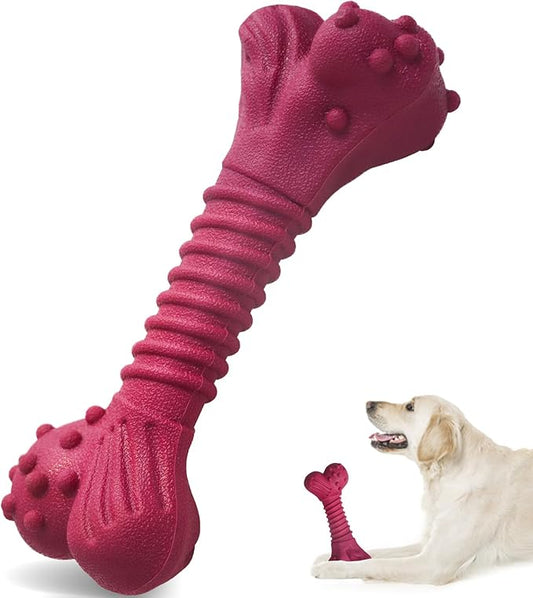 Dog Toys for Aggressive Chewers, Dog Toys for Medium Large Dogs, Natural Rubber Dog Chew Toys with Beef Flavor, Indestructible Chew Toys for Aggressive Chewers (Purple)-PawvioPets