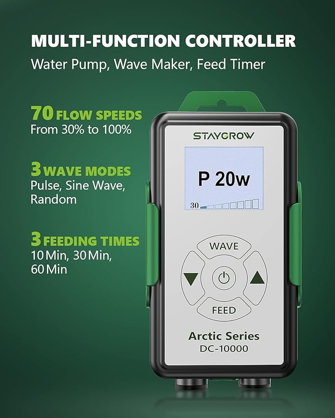 Aquarium Water Return Pump - Submersible DC 24V 80W 2642 GPH for Saltwater Tank-PawvioPets