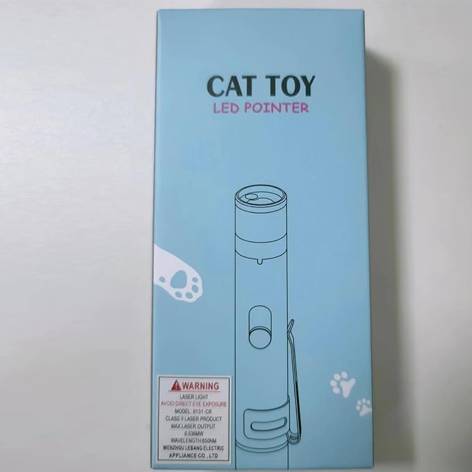 EAWONGEE Cat Toys, Rechargeable Interactive Toy for Cats with 7 Light Projection Modes, Indoor Kitty Pet Dog Toy for Training Chaser, 2 PCS Red-PawvioPets