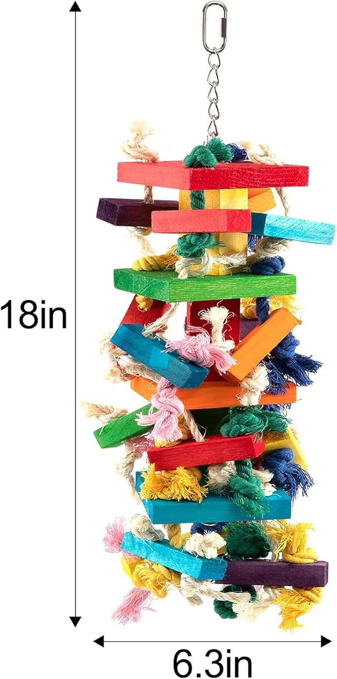 Extra Large Bird Parrot Toys for Macaws, African Grey, Amazon Parrots Bird Gifts-PawvioPets