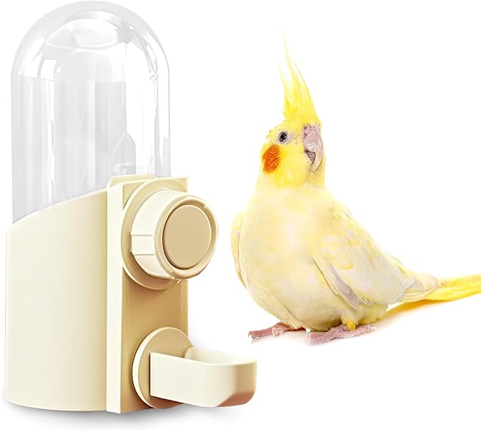 Automatic Hanging Bird Water Bottle - No Drip Cage Mounted Waters Feeder for Parakeets, Cockatiels, Budgies, Lovebirds, Finches, Canaries, Parrots (Bird Cage Accessories Travel Essential)-PawvioPets