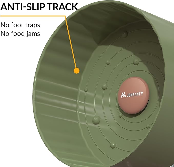 8.4" Silent Hamster Wheel, Non-Slip Track, Exercise, Release Stress, Relieve Anxiety, Adjustable Height Stand, for Syrian Dwarf Hamster, Gerbil, Mice, Other Small Medium Sized Pets, Green-PawvioPets
