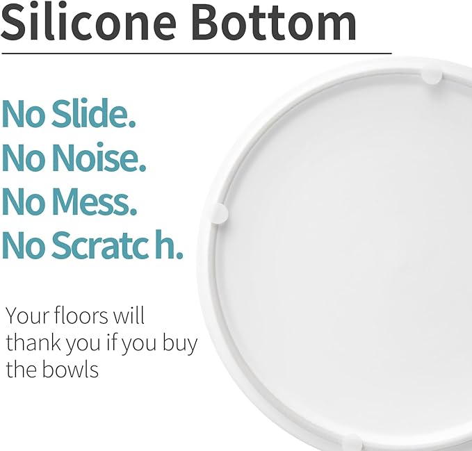 Dog Bowl Ceramic for Medium Large Breed, Heavy Weighted Dog Food Water Feeder Dish,8 in Non - Slip Modern Cute Extra Big Porcelain Pet Bowl Maze Marble Grey-PawvioPets