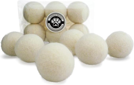 Balls for Cats - Felt Wool Cat Toy Balls for Small Pet Fetch and Play - Eco Friendly Quiet Wool Ball Cat Toy for Cats and Kittens - Choose Your Colors (White)-PawvioPets