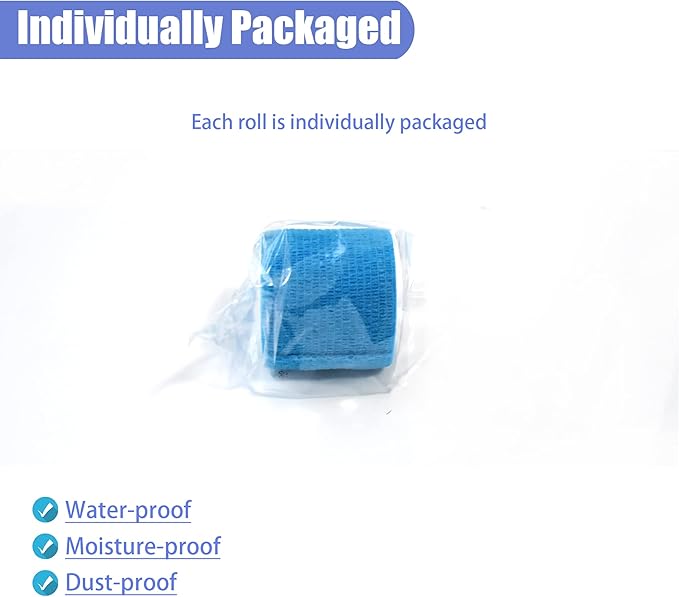 9 Pack 2" x 5 Yards Self Adhesive Bandage Wrap Self Stick Wrap for Ankle, Wrist, Finger, Sports, Breathable Cohesive Vet Tape for Pets (Multi Colors)-PawvioPets