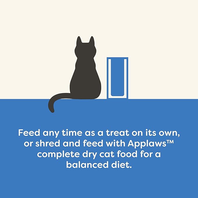 Applaws Natural Cat Treats, Grain-Free, High-Protein Whole Mackerel Loins, Single-Ingredient Healthy Snack for Cats (12 x 1.06 oz Loins)-PawvioPets