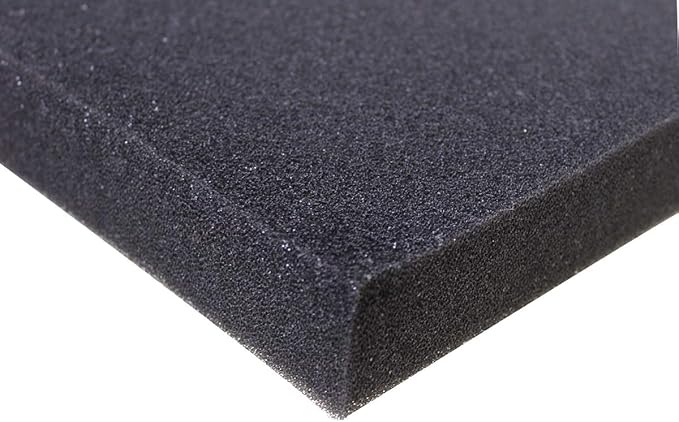 AQUANEAT Aquarium Filter Sponge Open Cell Foam Sheet Bio Sponge Filter Media Pad HMF Fish Tank Sump Divider (11" Lx 10.25" W x 2" H, Black)-PawvioPets