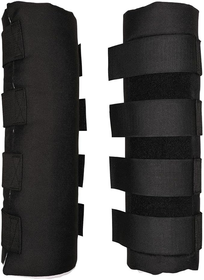 Dura-Tech Quick Wrap No Bow Leg Wraps for Horses | Size 12" | Color Black | Exceptional Leg Coverage | Versatile Use | Secure and Easy Application | Sold in Pairs-PawvioPets