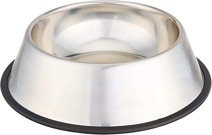 Amazon Basics Stainless Steel Dog Bowl, Single-PawvioPets