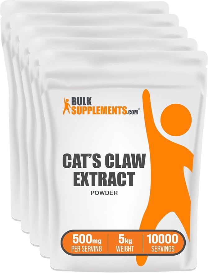 BulkSupplements.com Cat's Claw Extract Powder - Herbal Supplements, for Joint & Immune Support - 500mg of Cats Claw Extract per Serving, Gluten Free (5 Kilograms - 11 lbs)-PawvioPets
