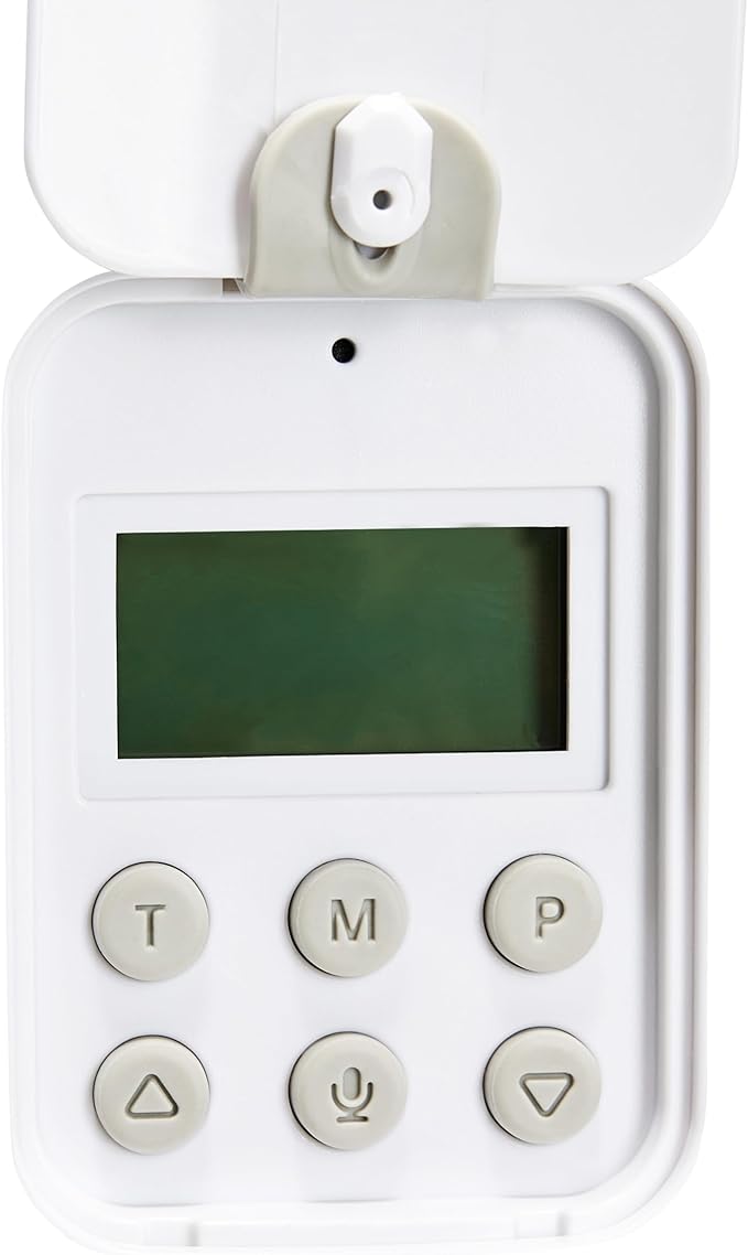 Amazon Basics Automatic Feeder for Cats and Dogs with Speed & Portion Control, 4L Capacity, White-PawvioPets