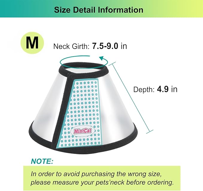 Cat Cone, Adjustable Recovery Pet Cone Elizabethan Collar for Cats Rabbit, 8.1 Inches Cat Cone Collar Soft, Protective Cat Cones to Stop Licking, Lightweight Practical Kitten Cone-PawvioPets