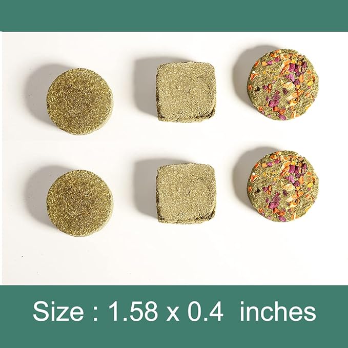 Abizoo Rabbit Treat,Natural Molar Timothy Hay Herbal Floral Scent Snack Chew Toys Gift for Bunny Chinchillas Hamster Gerbils,12 Pcs Small Animals Cage Accessories Guinea Pig Treats-PawvioPets