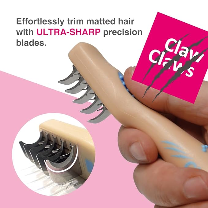 Dog and Cat Grooming Dematting Comb - Knot Remover for Long-Haired and Short-Haired Pets, Ideal for Cats, Dogs, and Rabbits - Durable and Ergonomic Design-PawvioPets