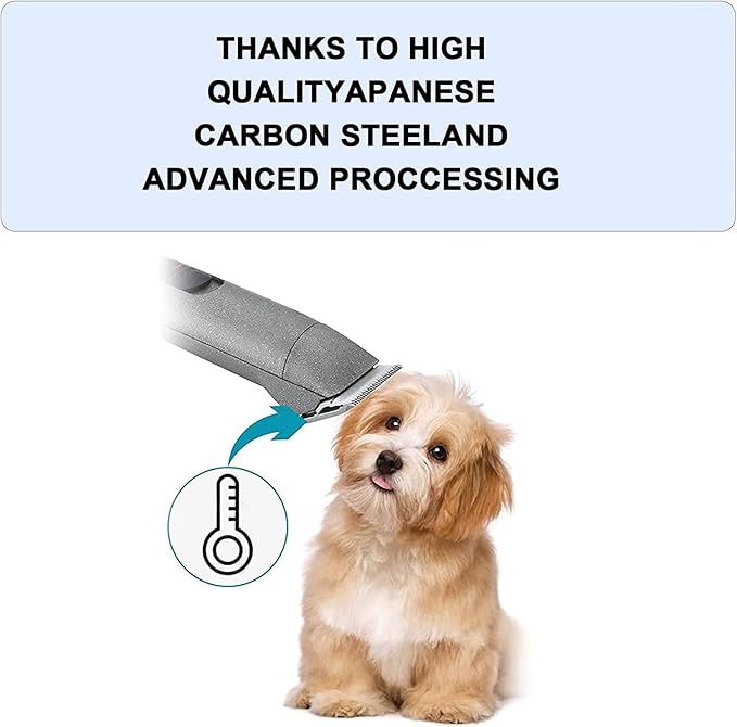 2PC 4FC Blade Detachable Pet Clipper Replacement Blades Compatible with Andis Pet Clipper/Oster A5/Wahl KM Series Dog Clipper,Ceramic Blade & Stainless Steel Blade-PawvioPets