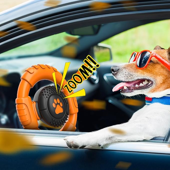 Dog Toys for Aggressive Chewers Large Medium Small Breed Indestructible Durable Tough Squeaky Dog Chew Toys to Keep Them Busy Nylon Rubber Interactive Dog Toys-PawvioPets