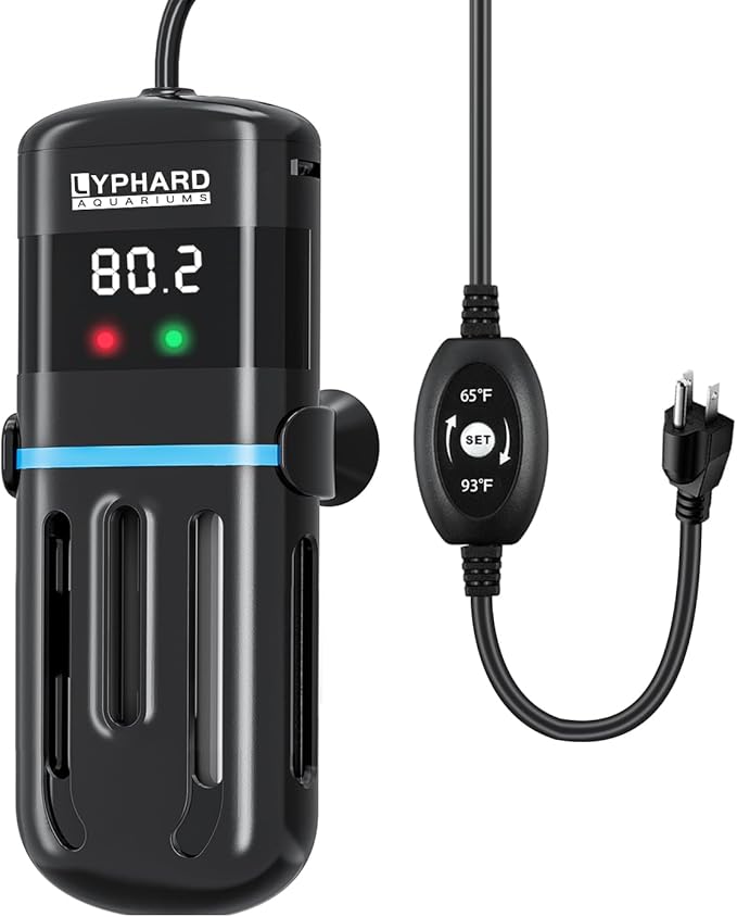 Electronic Aquarium Heater, 300W Small Fish Tank Heater, Adjustable Submersible Heater PID Temperature Control with LED Digital, Water Dry Automatic Shut Off for Fresh Seawater-PawvioPets