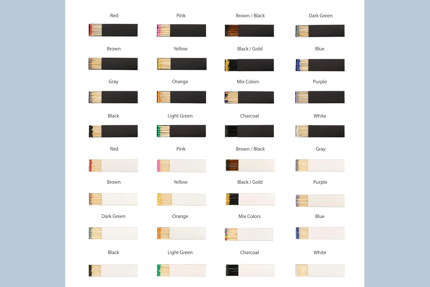 Customizable Funeral Matchboxes – Set of 10 – Memorial Design – Colorful Matchsticks – Perfect for Funeral Services & Remembrance (2" Matchsticks, Remembrance #2)