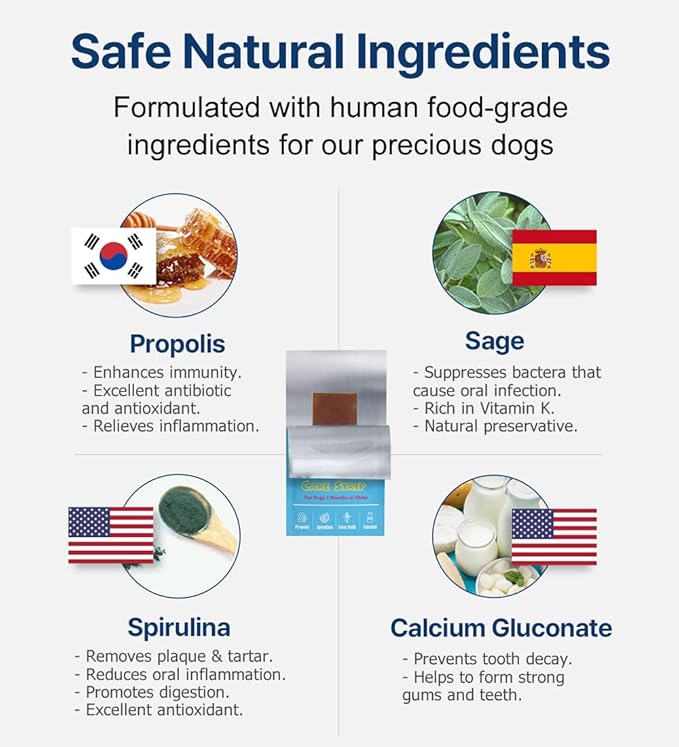 Breath Freshener Strip: Pet Dental Care Supplement for Clean Teeth, Fresh Breath, & Healthy Mouth - Dog Bad Breath Treatment, Brushless Oral Care Toothpaste for Dogs & Cats (30 Strips)-PawvioPets