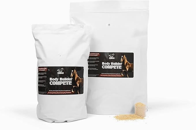 Body Builder Compete: Advanced Horse Weight Gain Supplement, Designed for Competition and Sale, 22lb Bag-PawvioPets