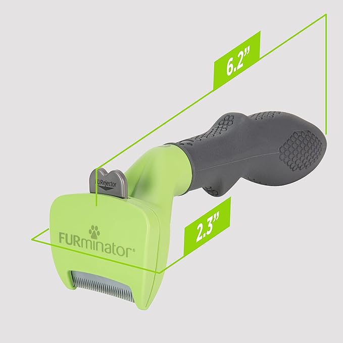 FURminator Small Dog Undercoat deShedding Tool, Long Hair, Reduces Loose Hair from Shedding-PawvioPets