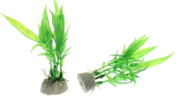 4 Pcs Green Artificial Plastic Plants Fish Tank Plants Fish Aquarium Decoration-PawvioPets