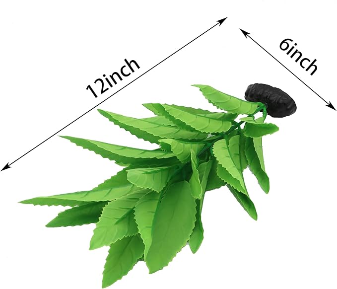 2-Pack 12 Inch Aquarium Silk Aquarium Plants, Artificial Plastic Plant for Small Tank, Goldfish, Fish Hides (Green A, 12 Inch)-PawvioPets