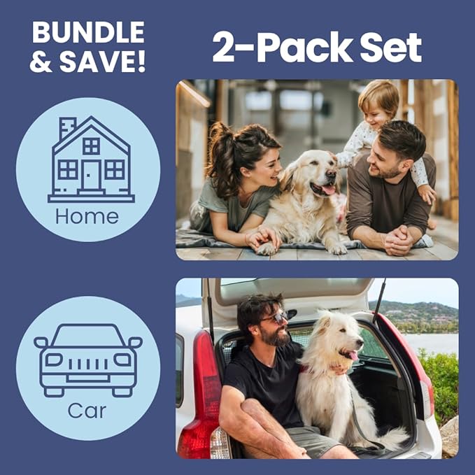 Dog First Aid Kit 2-Pack – Vet-Approved Pet First Aid Supplies for Dogs & Cats in Emergencies – Pet First Aid Guide, Tick Remover, Slip Leash & Medical Essentials for Home, Camping, Car, Travel-PawvioPets