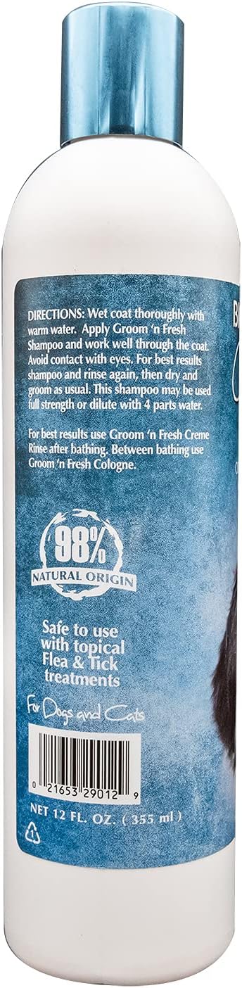 Bio-Groom Groom'n Fresh Dog Shampoo – Odor Eliminating, Dog Bathing Supplies, Puppy Wash, Cat & Dog Grooming Supplies, Cruelty-Free, Made in USA, Dog Products – 12 fl oz 1-Pack-PawvioPets