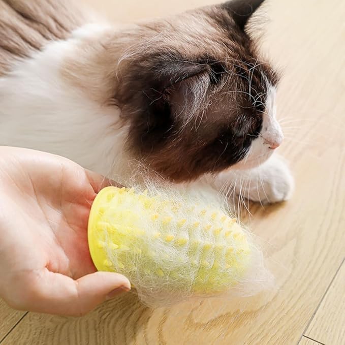 4PCS Cat Self-Groomer, Indoor Cat Brush, Adjustable Silicone Self-Cleaning Massage Tool for Dogs and Cats Scrubbing, Bathing, Massage, Hair Cleaning-PawvioPets