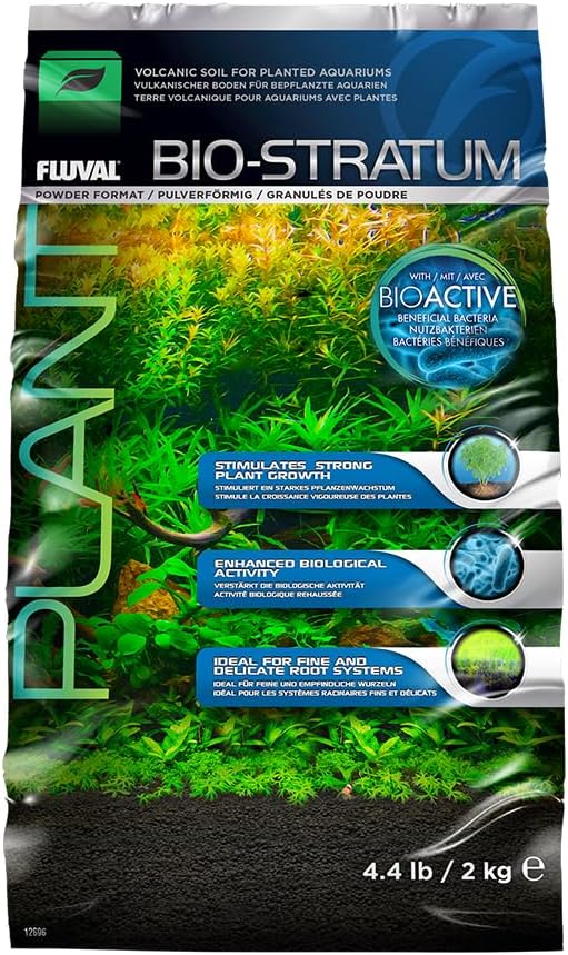 Fluval 12696 Natural Mineral-Rich Volcanic Soil Bio Stratum for Planted Tanks, 4.4 lbs. - Aquarium Substrate for Healthy Plant Development, Growth, and Color-PawvioPets
