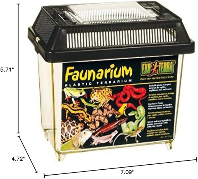 Exo Terra Faunarium, Plastic Reptile Terrarium, Mini, PT2250-PawvioPets