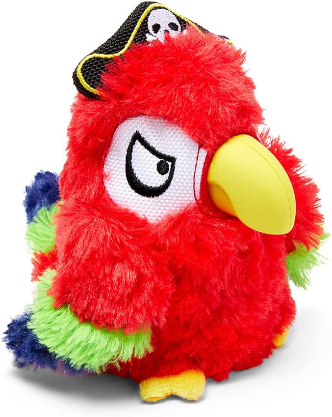 Barkbox Super Chewer Tough Dog Chew Toys for Aggressive Chewers, Plush 2 Toys in 1 (Parrot - Large)-PawvioPets