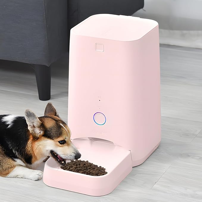DOGNESS 6L Smart Feeder, Wi-Fi Enabled Pet Feeder for Cat and Dog, Smartphone App for iOS and Android, Portion Control, Fresh Lock System Auto Food Dispenser Pink-PawvioPets