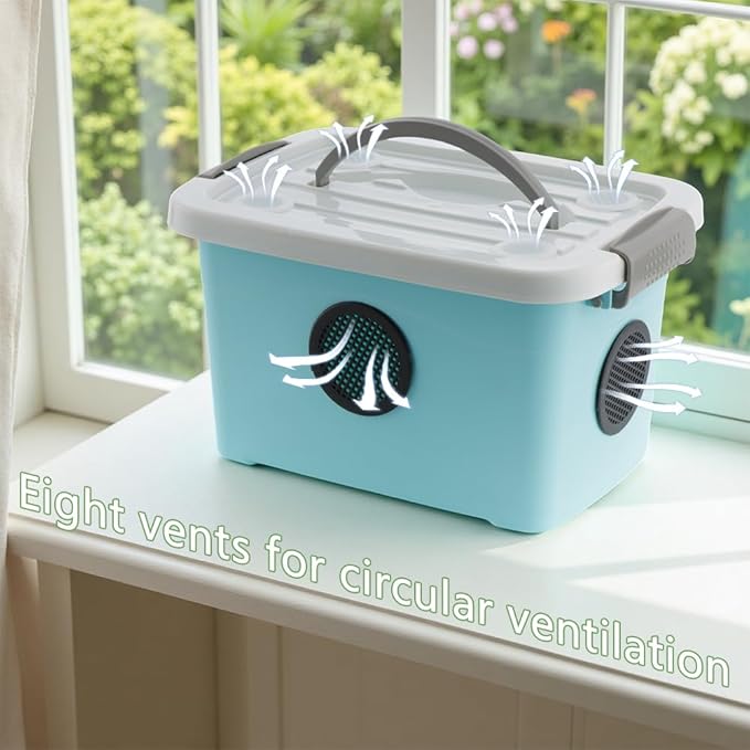 1 Pack Cricket Breeding Box Insect Keeper Reptile Feeding Box for Reptile Bearded Dragon Leopard Gecko Lizard Frog Snake-PawvioPets