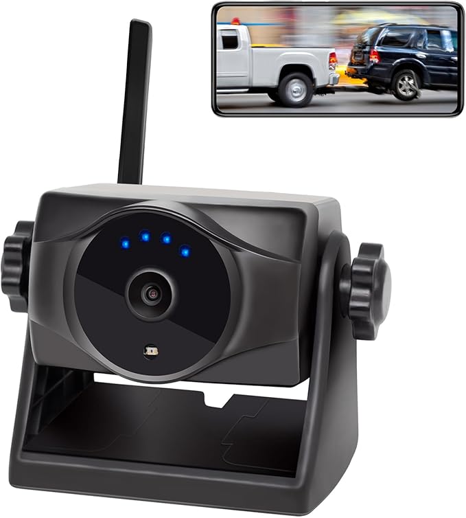 1080P Magnetic Wireless Backup Camera, 90 Days Standby Rechargeable Battery, Waterproof Rear/Front View Camera for Hitching Boat Trailer Horse Pickup RV Car for iPhone iPad Android-PawvioPets