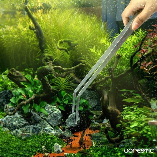 15 Inches Heavy Duty Reptile Feeding Tongs, Curved Aquarium Tweezers, Reptile Tongs, Fish Feeding Tongs, Reptile Feeding Tweezers, Long Tweezers for Aquarium and Terrarium-PawvioPets