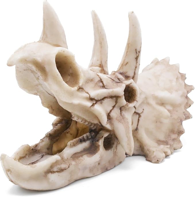 Fish Hideout Cave Dinosaur Animal Skull Reptile Ornament Halloween Décor for Terrarium Aquarium Large Decorations Betta Tarantula Snake Decor Bones-PawvioPets