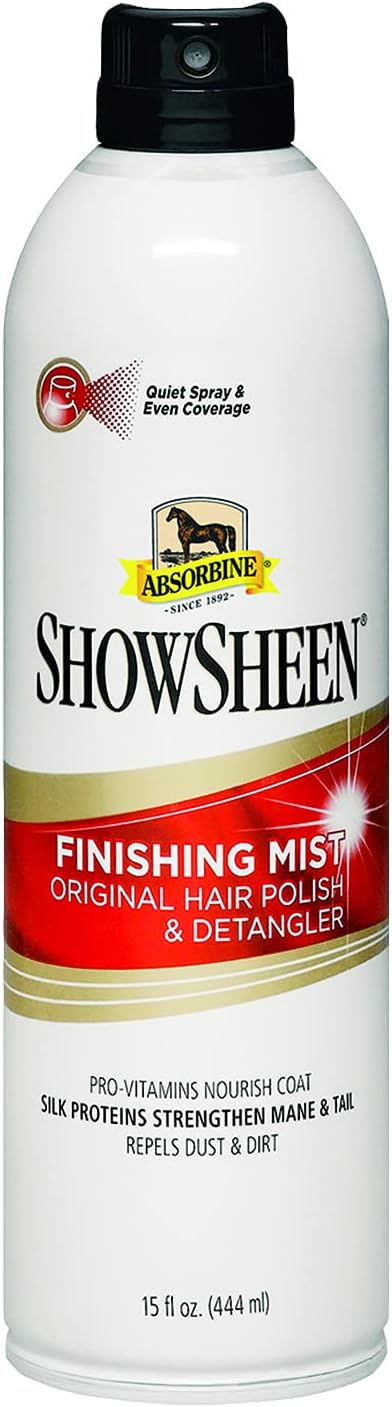 Absorbine ShowSheen Finishing Mist, Streak-Free Shine for Horses, Dogs, Livestock, 15oz-PawvioPets