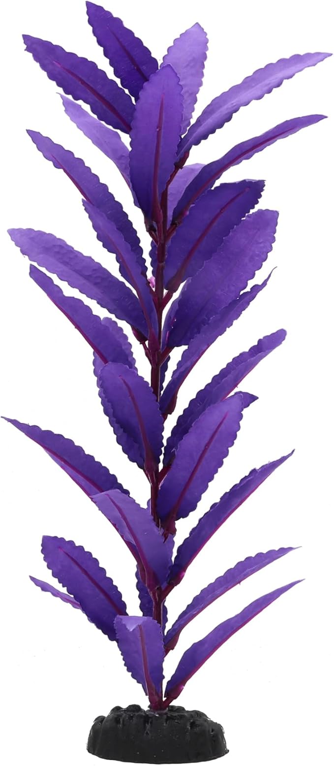 2-Pack 12 Inch Aquarium Silk Aquarium Plants, Artificial Plastic Plant for Small Tank, Goldfish, Fish Hides (Purple, 12 Inch)-PawvioPets