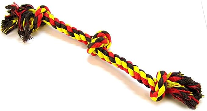 Mammoth Flossy Chews Color Rope Tug – Premium Cotton-Poly Tug Toy for Dogs – Interactive Dog Rope Toy – Tug Dog Chew Toy-PawvioPets