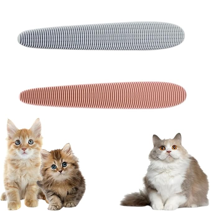 2Pcs Cat Tongue Comb, Pet Grooming Brush, Hair Massage Tool for Cats, Suitable for Short-haired, Long-haired, Kittens, Pet Cleaning Supplies-PawvioPets