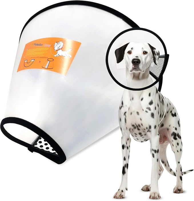 Adjustable Dog Cone Collar After Surgery Soft Cone of Shame Alternatives for Dog Cat Puppy Plastic Elizabethan Collar for Dogs from Licking Biting Scratching Wounds(XXXL,Neck:16.5-18.1in)-PawvioPets