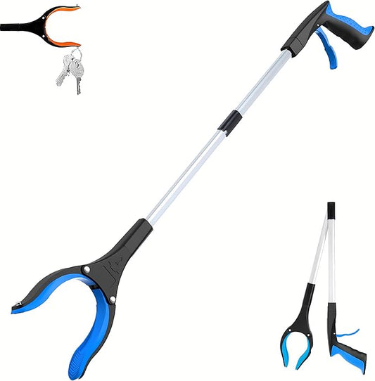 Grabber Reacher Tool - 32” Extra Long Foldable Gripper and Reaching Tool - Heavy Duty Pick Up Stick Grabbers for Seniors, Trash, Surgery Recovery Must Haves Gifts (Blue)-PawvioPets