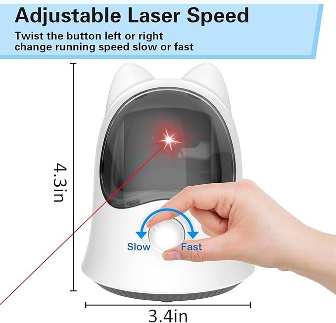 Cat Laser Toys for Indoor Cats, Random Trajectory Laser Cat Toy, Interactive Cat Toys for Bored Indoor Adult Cats/Kittens/Dogs-PawvioPets