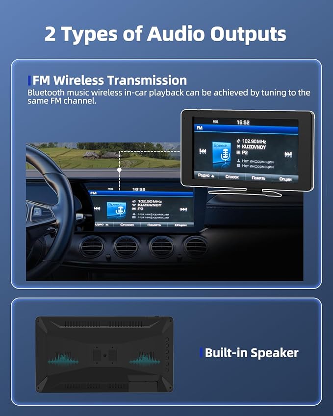 4 Channel 1080p HD Backup Camera System with 10.2" Touchscreen Monitor, DVR Recording/Playback, Bluetooth, FM Radio & Media Player for Trucks, Semis, RVs, Trailers, Vans, SUVs, Cars-PawvioPets