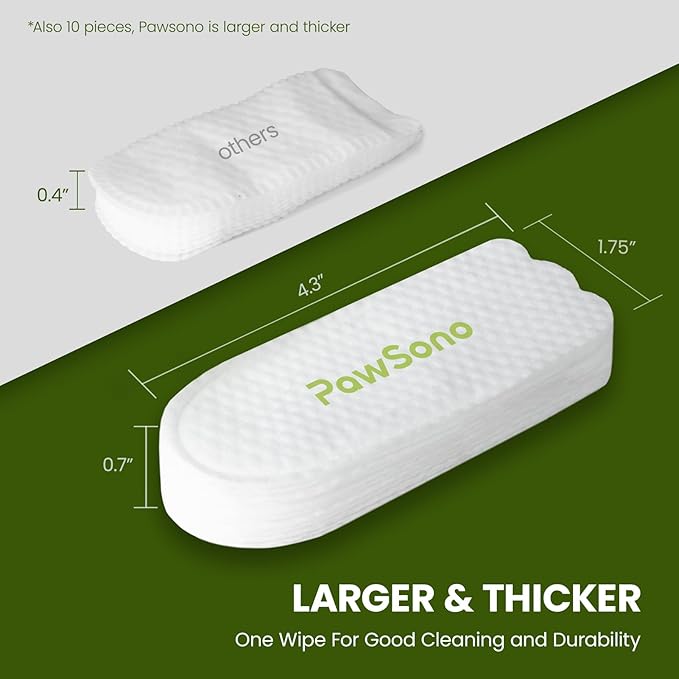 Dog Ear Finger Wipes for Dogs & Cats, 150 Count-PawvioPets