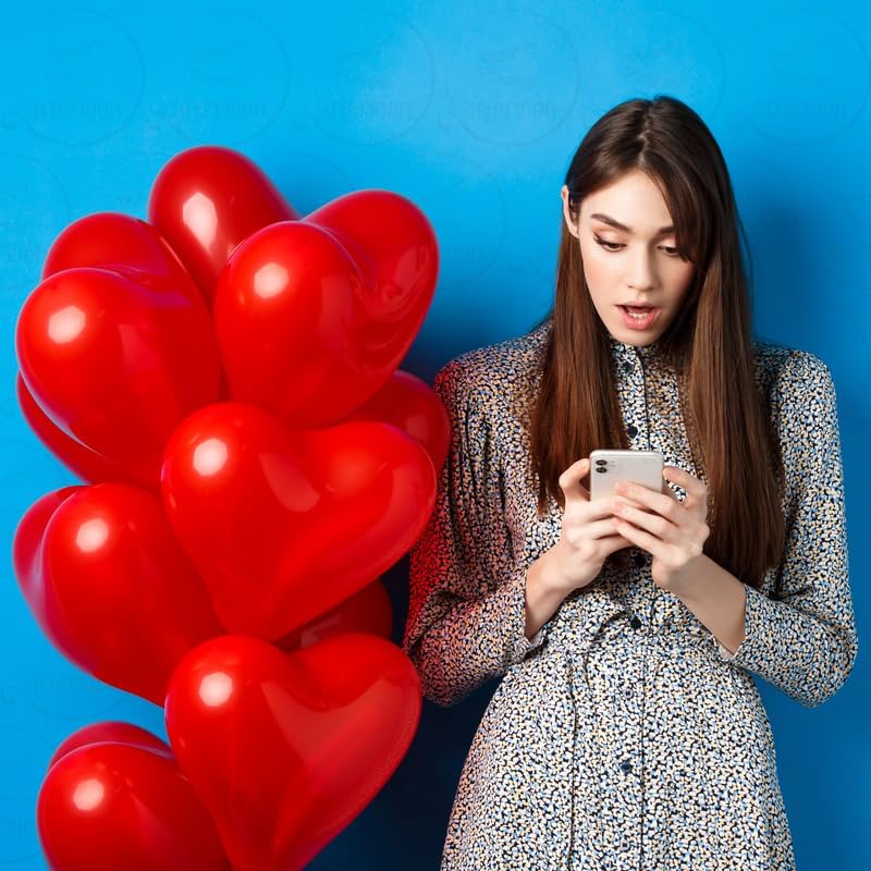 AFTERLOON® Biodegradable Balloons 24 pcs Living Coral 10 Inch Heart Shaped, Thickened Extra Strong Natural Latex Helium Float, Proposal Marriage Love Baby Shower Gender Reveal Wedding Bridal